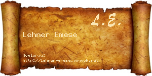 Lehner Emese névjegykártya