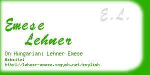 emese lehner business card